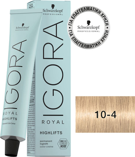 Schwarzkopf Igora Royal Highlifts Vopsea De Păr 10-4 Blond Închis Bej 60ml