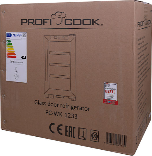 Profi Cook Commercial Wine Refrigerator 23lt +11°C / +18°C L48 x W26 x H49.5cm