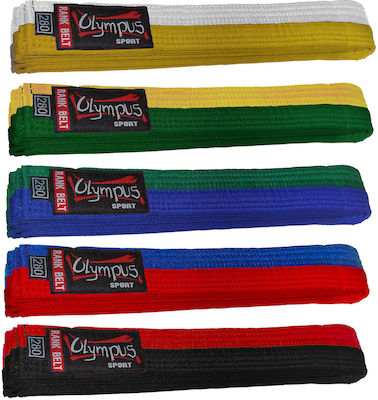 Olympus Sport Martial Arts Belt Multicolour Λευκή/Πράσινη