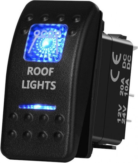 Διακόπτης Φώτων Αυτοκινήτου 12V-24V Μπλε