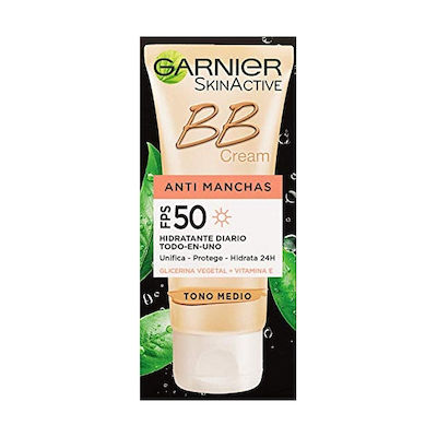 Garnier Ambre Solaire BB Light Wasserfest Sonnenschutz Creme Für das Gesicht SPF50 mit Farbe 50ml