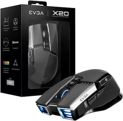 EVGA X20 Wireless RGB Gaming Mouse 16000 DPI Gray