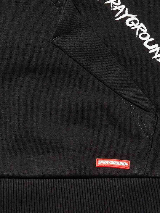 Wide Paint Sweatshirt mit Kapuze Schwarz