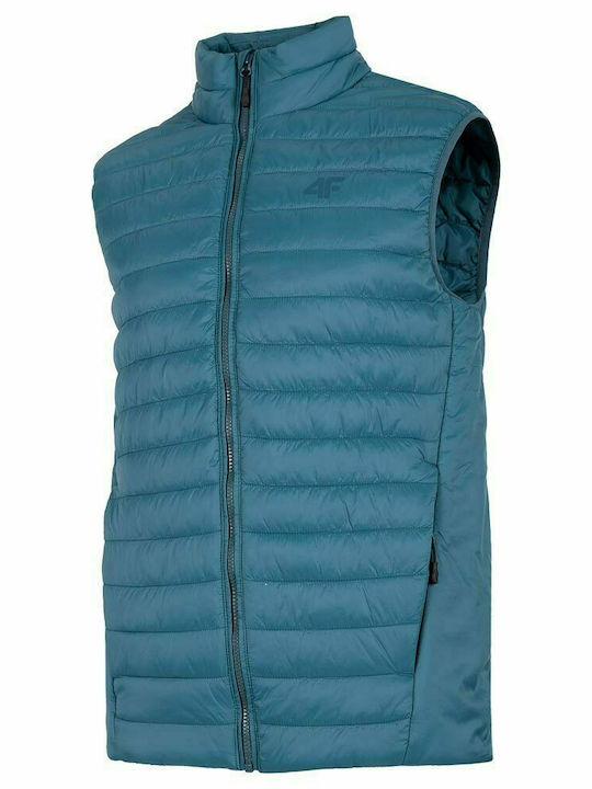 4F Ärmellos Herren Jacke Puffer Blau