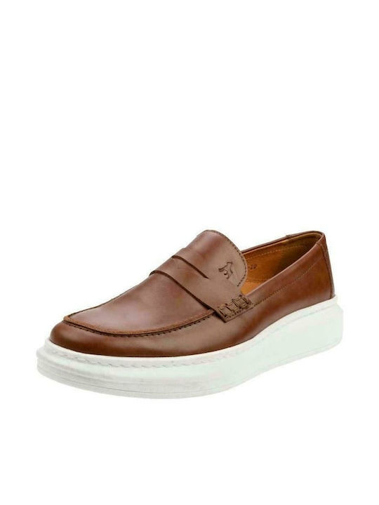 Boxer Δερμάτινα Ανδρικά Loafers σε Ταμπά Χρώμα