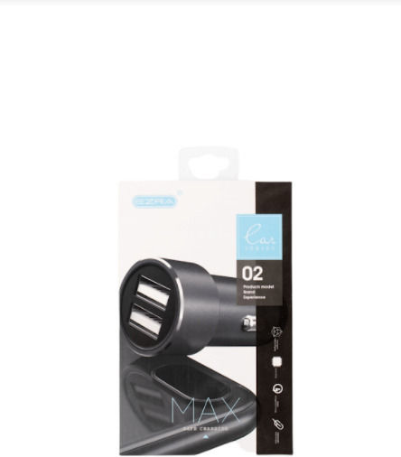 Ezra CR02 Autoladegerät 20W 2.4A mit Anschlüssen 2xUSB Schwarz Farbe