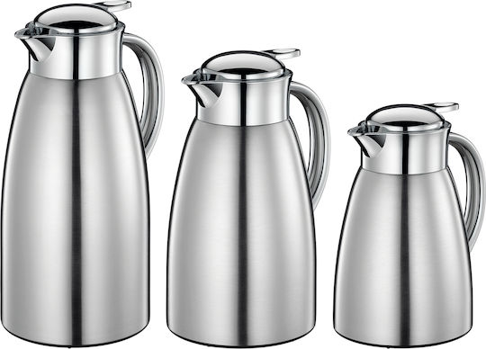 Cilio Triest Glass Thermos Bottle 1.5L Silver