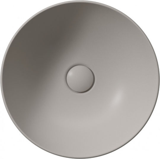 GSI Sand Επικαθήμενος Νιπτήρας Πορσελάνης 40x40x14cm White Matt