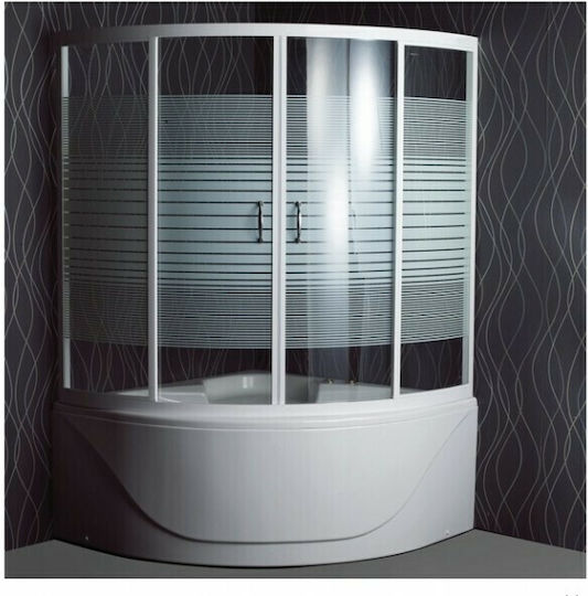 Sanitec Venus 547 Γωνιακή Μπανιέρα Ακρυλική 130x130x60cm