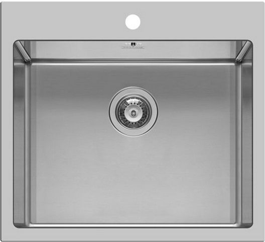 Pyramis Istros 1B Ισόπεδος Νεροχύτης Inox Brushed Μ55xΠ51cm Ασημί