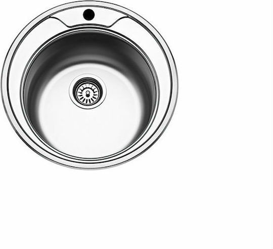 Fortinox Valley 25900-110 Drop-In Chiuvetă Inox Satinat L48xW48cm Argintiu