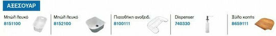 Foster 1579 Drop-In Sink Inox Satin W79xD50cm Silver