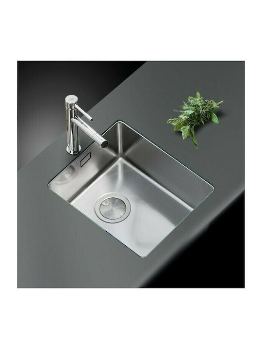 Apell Linear Plus FEM50 FEM50-110 Undermount Sink Inox Satin W52.4xD44.2cm Silver