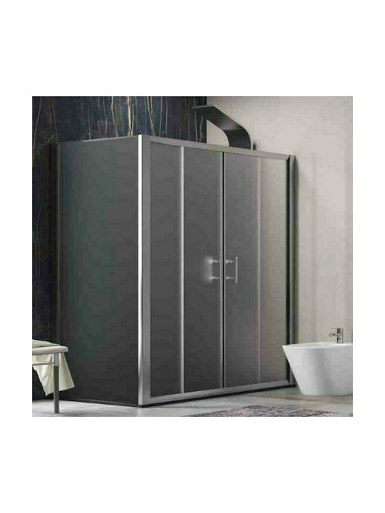 Karag Flora 600 SN-10 Cabin for Shower with Sliding Door 200x80x190cm Satine Cromo