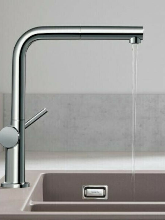 Hansgrohe Talis M54 Küchenarmatur Zähler mit Dusche Edelstahl Silber