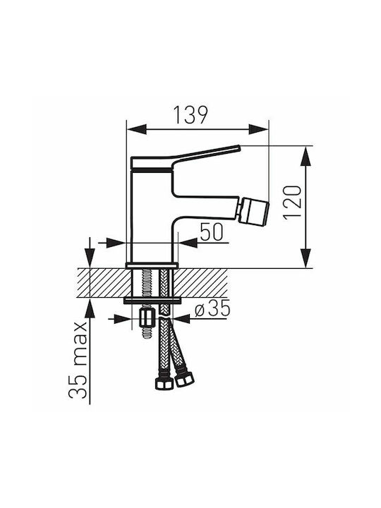 Ferro Stratos Bidet Faucet Black