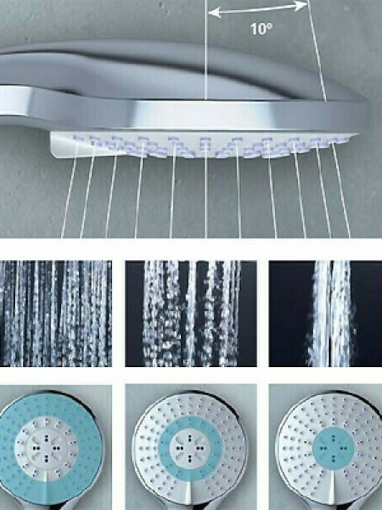 Ideal Standard Idealrain Cube Shower Column without Mixer 105cm Silver