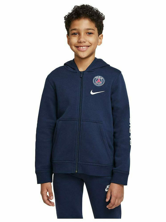 Nike Παιδική Ζακέτα Φούτερ με Κουκούλα για Αγόρι Μπλε