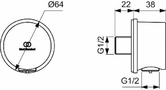 Ideal Standard Idealrain Cap de duș de schimb