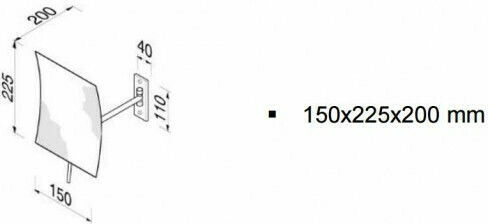 Geesa Hotelia 1083 Μεγεθυντικός Ορθογώνιος Καθρέπτης Μπάνιου 15x22.5cm Μπρονζέ