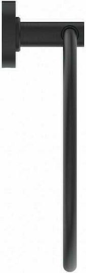 Ideal Standard Iom Single Wall-Mounted Bathroom Ring ​15.9x15.9cm Silk Black
