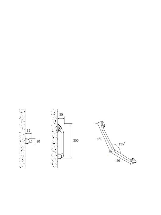 Karag Care Λαβή Μπάνιου ΑΜΕΑ 90cm Ασημί