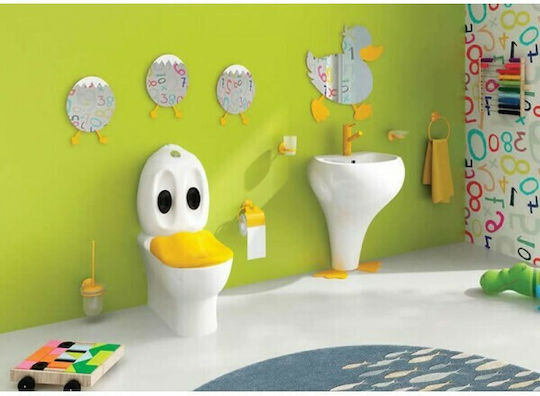 Creavit Wall Mounted Paper Holder Ducky Yellow