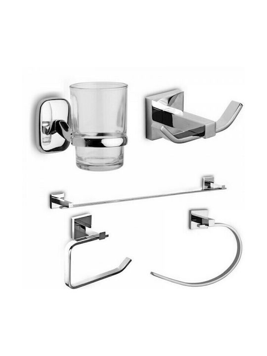 Karag Lito Inox Cup Holder Wall Mounted Silver