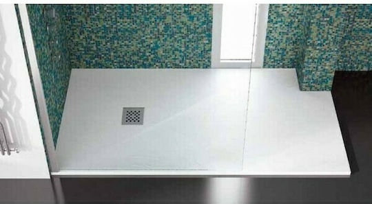 Karag Rectangular Artificial Stone Shower Bianco Pietra 70x100x2.5cm