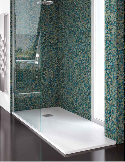 Karag Rectangular Artificial Stone Shower Bianco Pietra 70x100x2.5cm