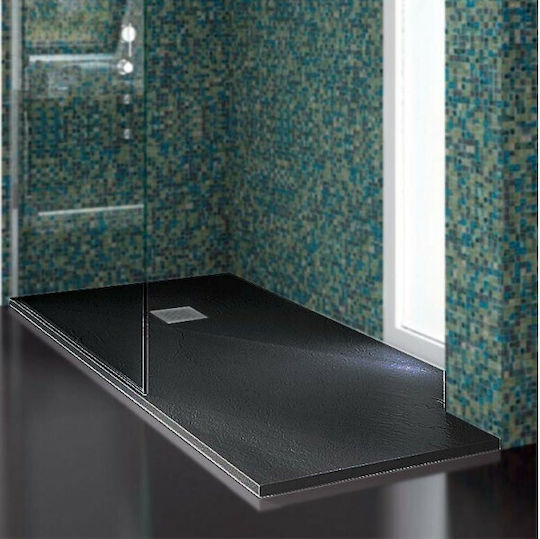 Karag Rectangular Artificial Stone Shower Ardesia Pietra 70x120x2.5cm