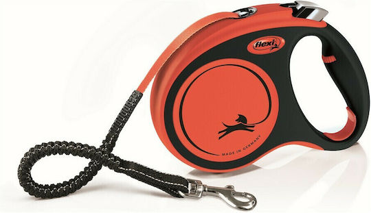 Flexi Πτυσσόμενο Λουρί/Οδηγός Σκύλου Ιμάντας Xtreme Medium σε Πορτοκαλί χρώμα 5m έως 25kg