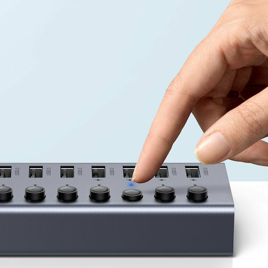 Ugreen Charging Stand with 7 USB-A Ports and Cable USB-C Power Delivery in Gray color (CM481)