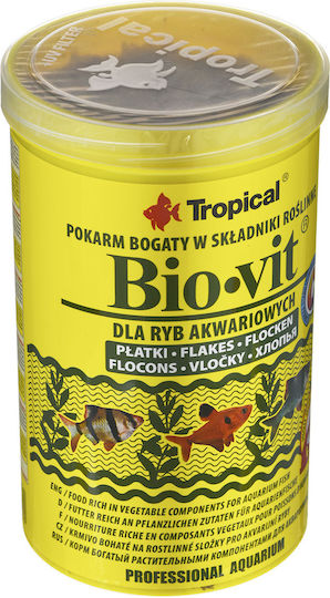 Trixie Bio-Vit Tropical Fish Food Flakes with Spirulina 200gr