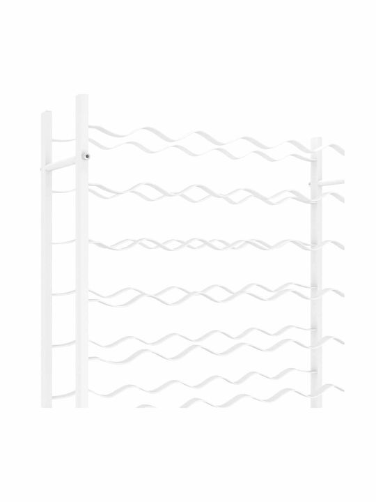 vidaXL Freistehend Weinkeller Metallisch für 48 Flaschen Weiß 65x30x80εκ.