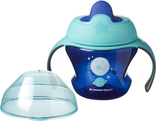 Tommee Tippee First Cup Lern-Trinkflasche Kunststoff mit Griffen Blau für 4m+m+ 150ml