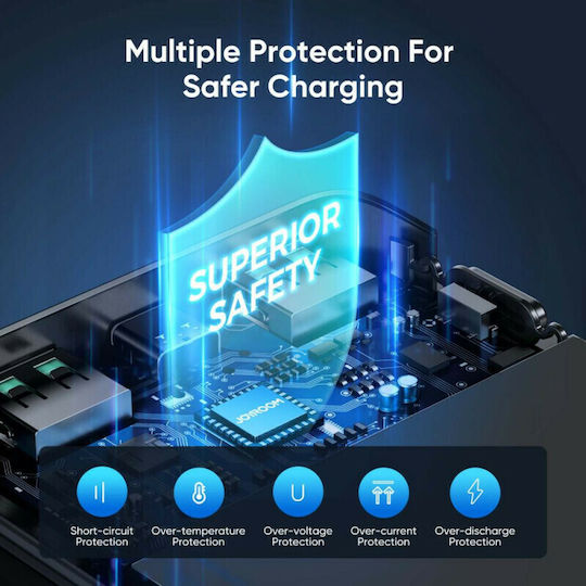 Joyroom JR-QP193 Power Bank 30000mAh 22.5W με 2 Θύρες USB-A και Θύρα USB-C Power Delivery / Quick Charge 3.0 Μαύρο