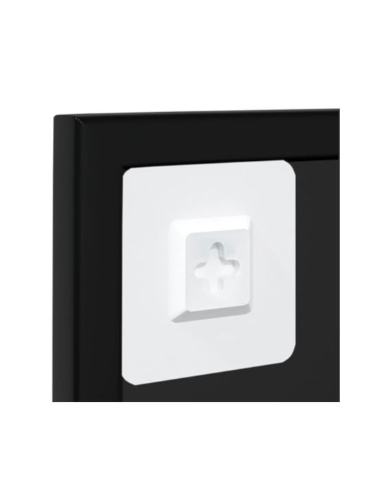 vidaXL Oglindă de Perete cu Negru Ramă din Metalic 100x60cm 1buc