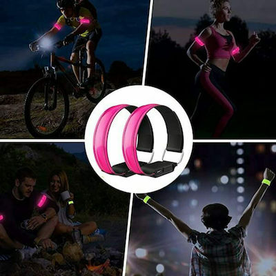 DL38 ESDRAS Reflektierendes LED-Pink-Armband