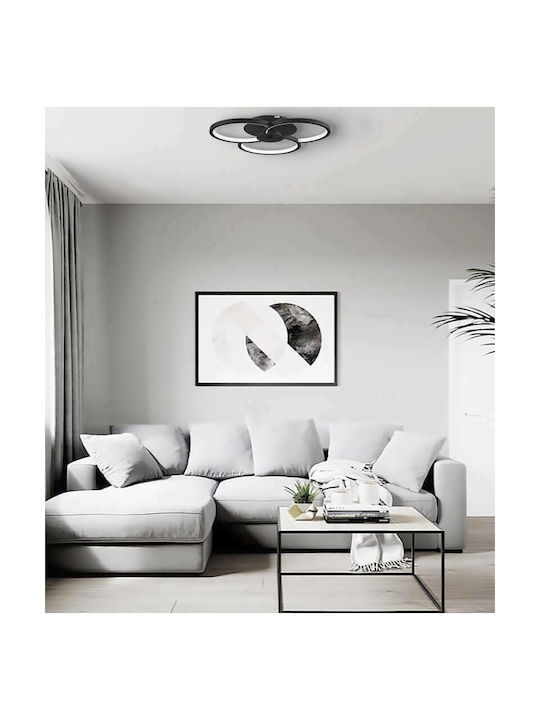 Atman Oviedo Deckenleuchte 40cm Schwarz mit Integrierter LED und Fernbedienung