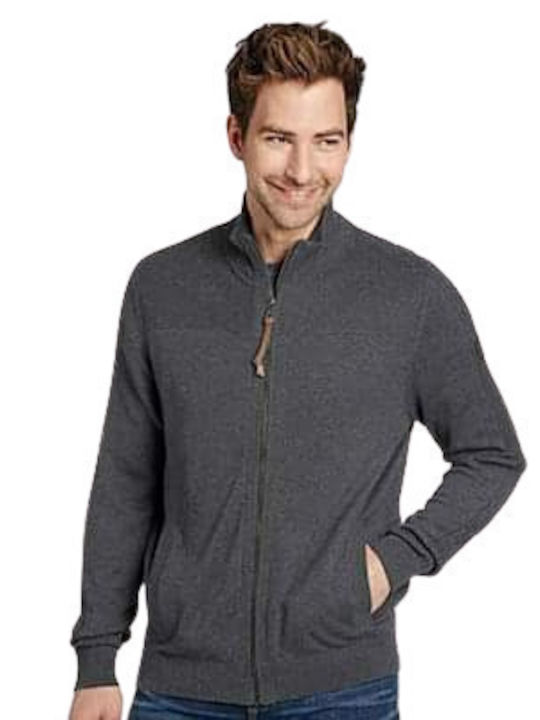 LERROS COTTON JACKET WITH ZIPPER GREY