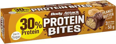 Body Attack Bar Protein Bites Peanut Butter Erdnussbutter 50gr