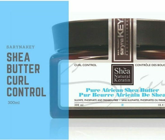 Saryna Key Curl Control Pure African Shea Butter Μάσκα Μαλλιών για Ενδυνάμωση με Κερατίνη 300ml