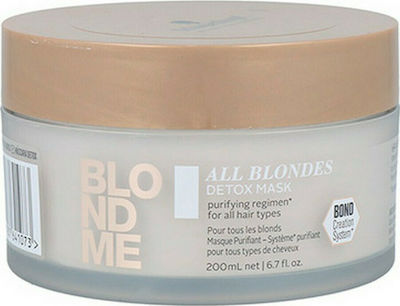 Schwarzkopf Μάσκα Μαλλιών All Blondes Detox για Προστασία Χρώματος 200ml