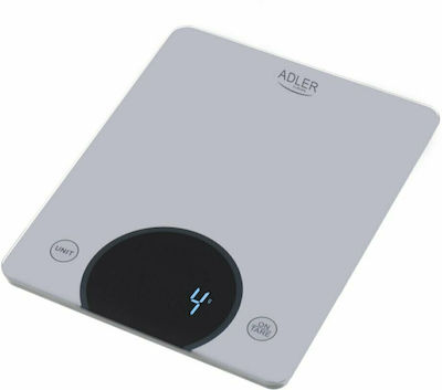 Adler Digital Küchenwaage 1gr/10kg Silber