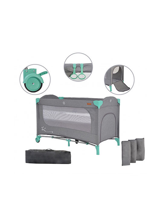Cangaroo Skyglow Playpen 2 Levels with Mattress Mint 125x62cm