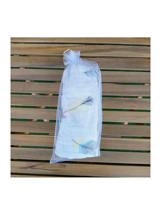 Morven Πάνα Αγκαλιάς από Μουσελίνα Εκρού 120x120εκ.