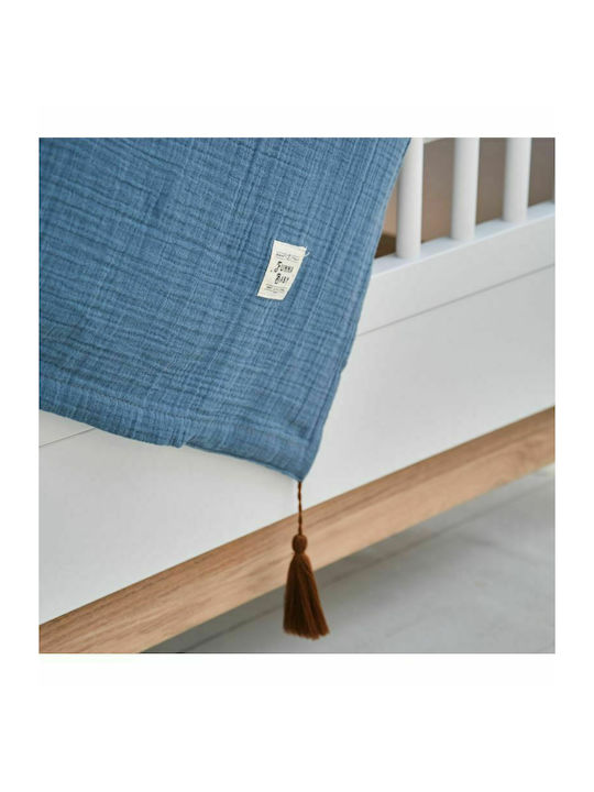Funna Baby Muslin Changing Pad Petrol 80x80cm.