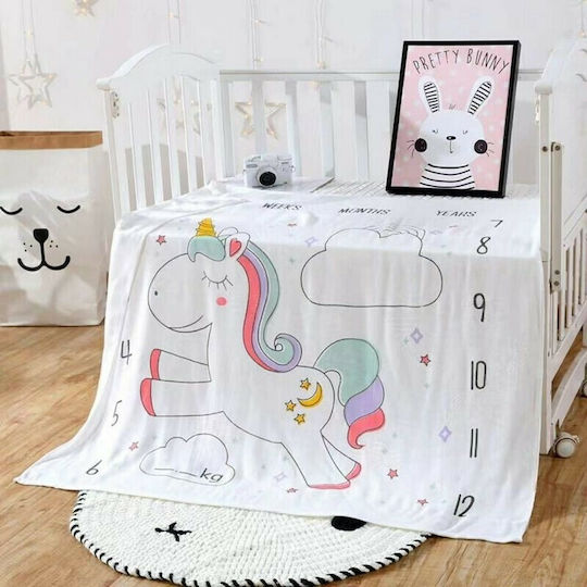 Morven Baby Blanket Cot Unicorn 105x120cm
