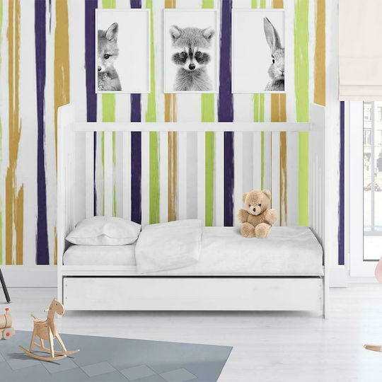Dimcol Baby Duvet Cover Solid 491 White 120x160cm